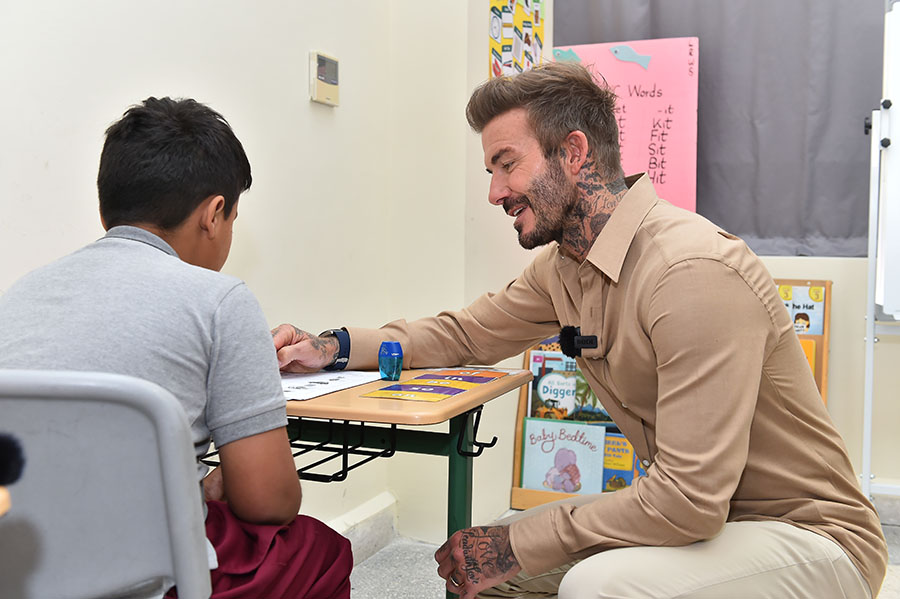 David Beckham on his visit at Assalam Schools