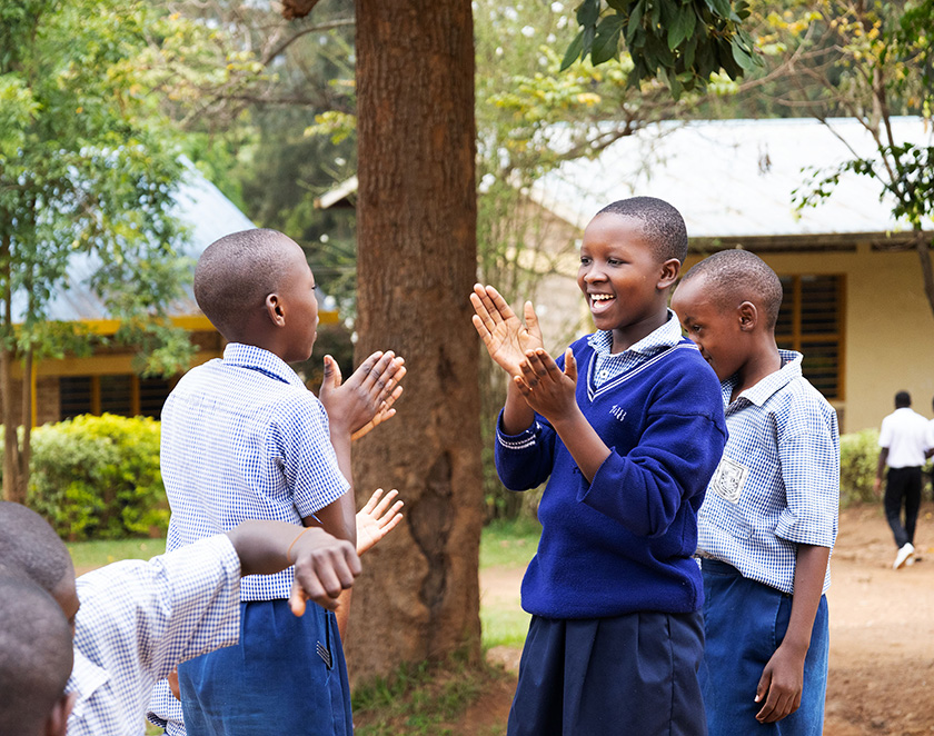 Students enjoying a moment of down time after class - Photo Credit: Hirwa Felibien - Save the Children Rwanda